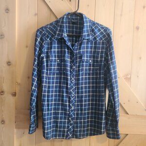 Lucky Brand Womens Plaid Button Up with Pearl Snaps